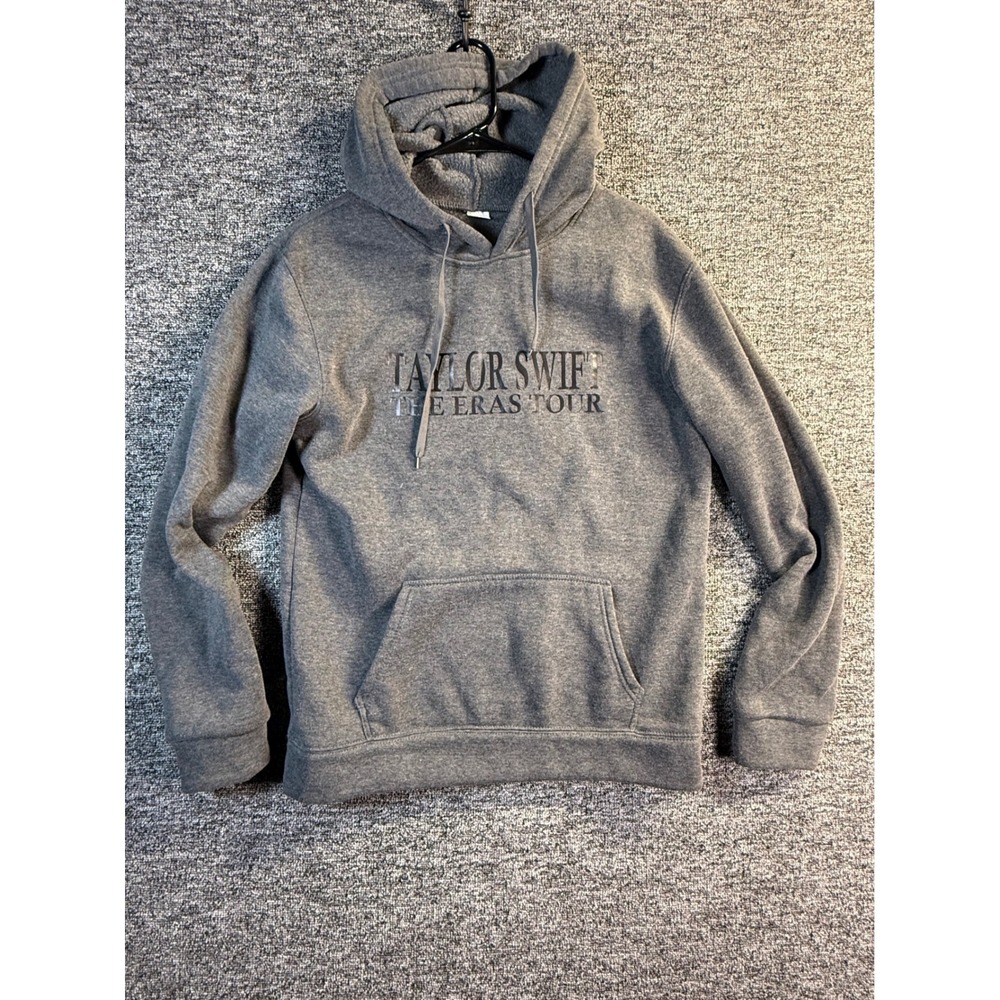 Taylor Swift The Eras Tour Hoodie Gray Graphic Pullover Sweatshirt XL Concert